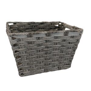 mDesign Basket Gray Silver Woven Functional Get organized in style Like new